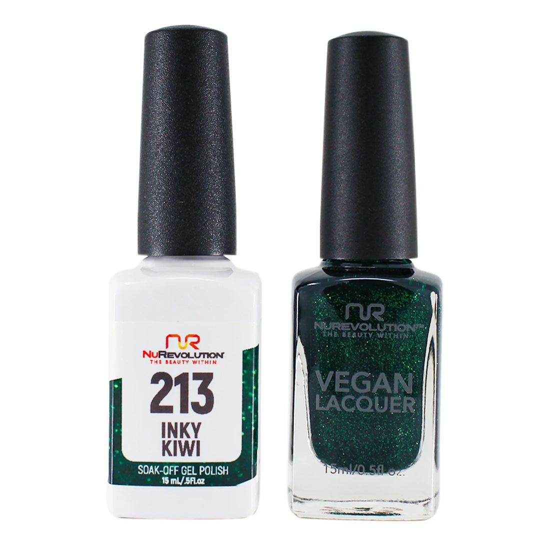 NuRevolution Trio Duo Gel &amp; Lacquer 213 Inky Kiwi