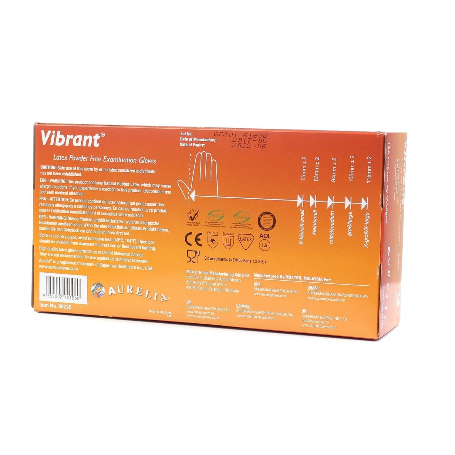 Aurelia Vibrant Gloves - 4 Boxes - EMOI SUPPLY