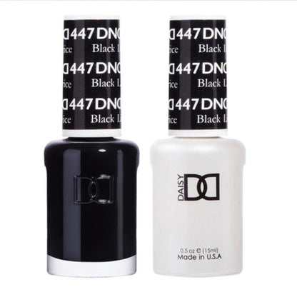 DND Duo Gel &amp; Nail Polish Set – Black Licorice (447) - EMOI SUPPLY