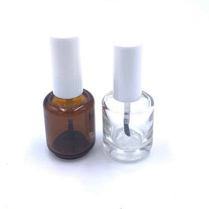 Empty Glass Bottle – Clear or Brown (15ml / 0.5oz) - EMOI SUPPLY