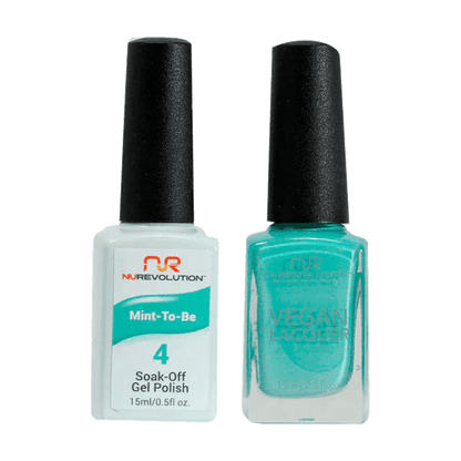 NuRevolution Trio Duo Gel &amp; Lacquer 004 Mint - To - Be - EMOI SUPPLY