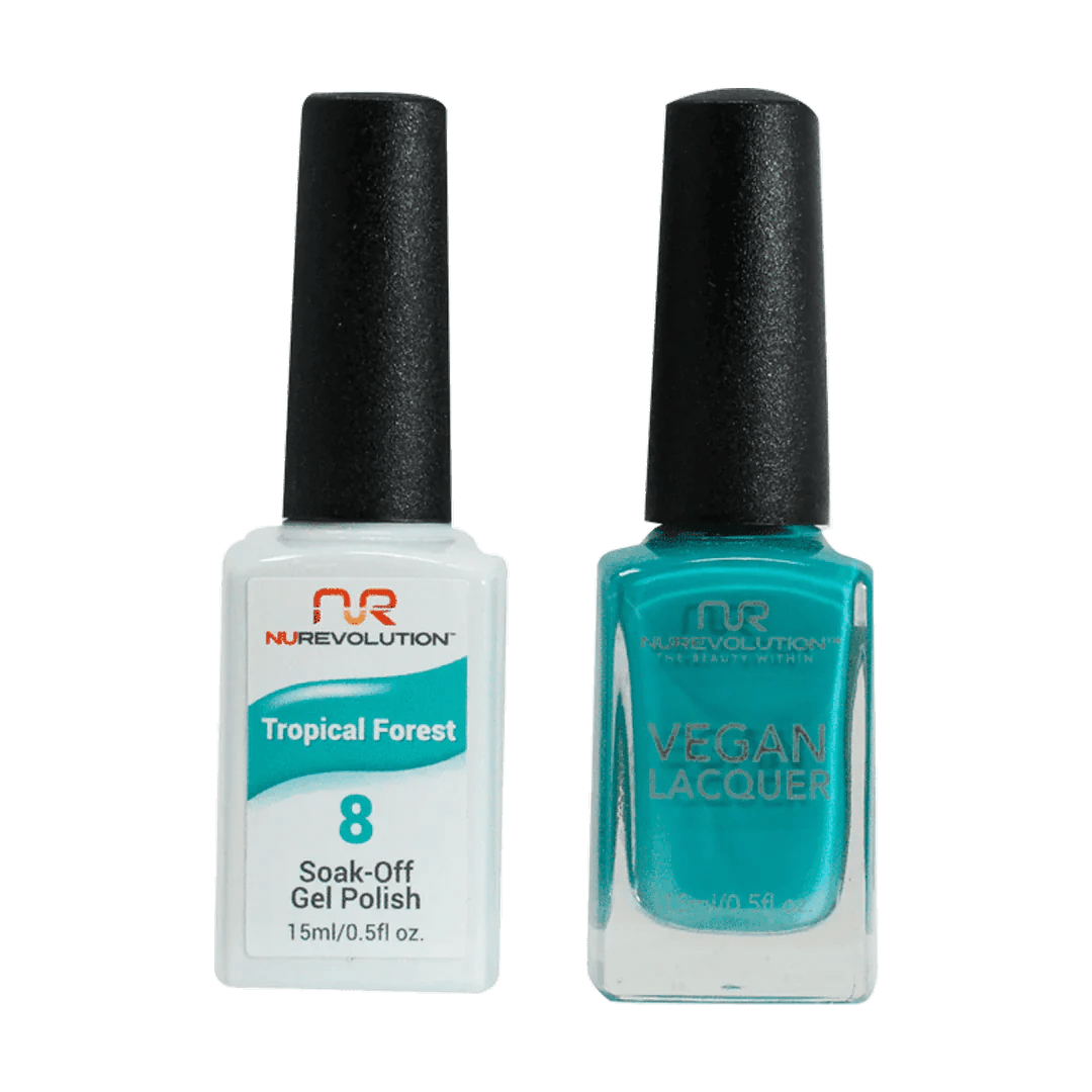 NuRevolution Trio Duo Gel &amp; Lacquer 008 Tropical Forest - EMOI SUPPLY