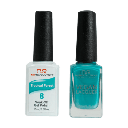 NuRevolution Trio Duo Gel &amp; Lacquer 008 Tropical Forest - EMOI SUPPLY