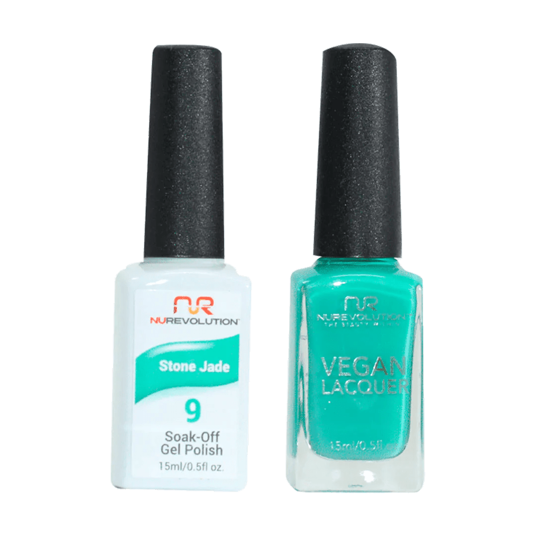 NuRevolution Trio Duo Gel &amp; Lacquer 009 Stone Jade - EMOI SUPPLY