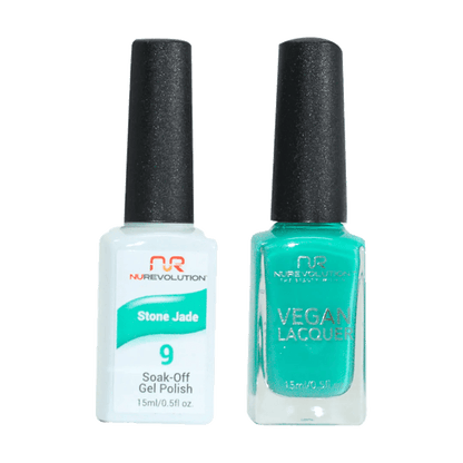 NuRevolution Trio Duo Gel &amp; Lacquer 009 Stone Jade - EMOI SUPPLY