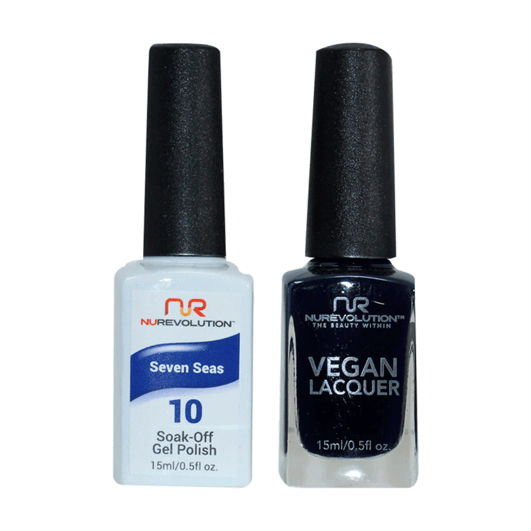 NuRevolution Trio Duo Gel &amp; Lacquer 010 Seven Seas - EMOI SUPPLY