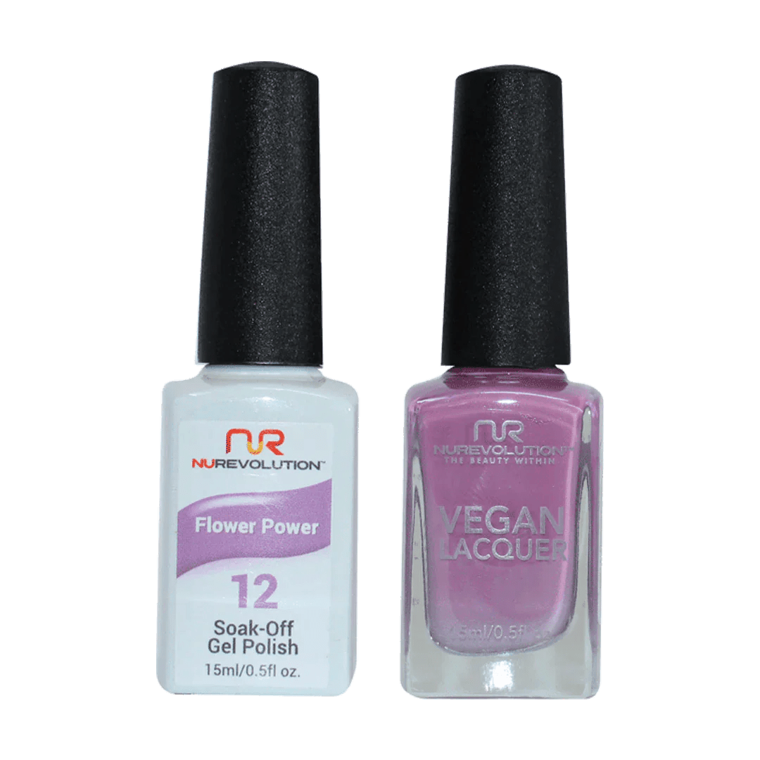 NuRevolution Trio Duo Gel &amp; Lacquer 012 Flower Power - EMOI SUPPLY