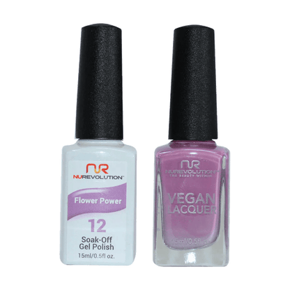 NuRevolution Trio Duo Gel &amp; Lacquer 012 Flower Power - EMOI SUPPLY