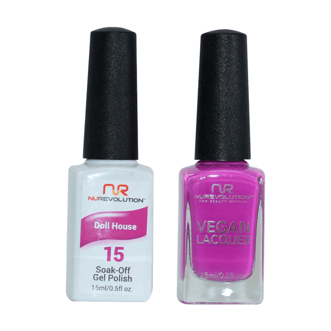 NuRevolution Trio Duo Gel &amp; Lacquer 015 Doll House - EMOI SUPPLY