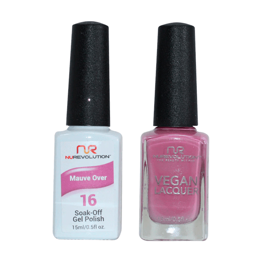 NuRevolution Trio Duo Gel &amp; Lacquer 016 Mauve Over - EMOI SUPPLY