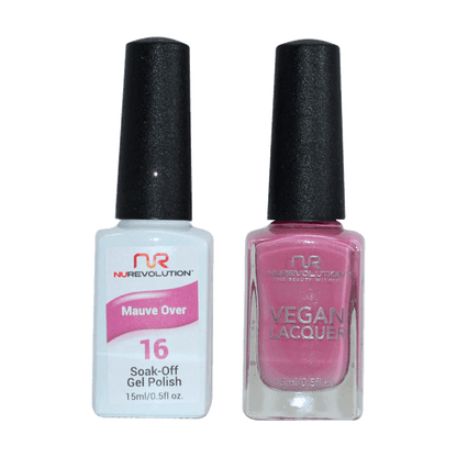NuRevolution Trio Duo Gel &amp; Lacquer 016 Mauve Over - EMOI SUPPLY