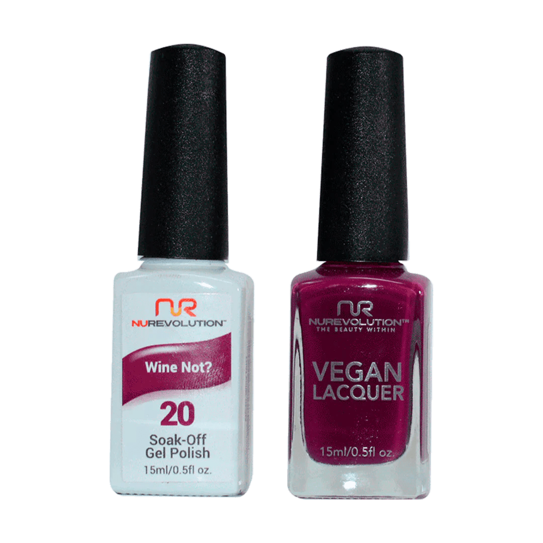 NuRevolution Trio Duo Gel &amp; Lacquer 020 Wine Not? - EMOI SUPPLY