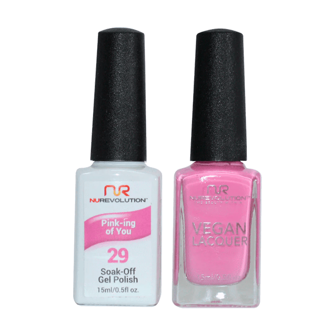 NuRevolution Trio Duo Gel &amp; Lacquer 029 Pink - ing Of You - EMOI SUPPLY