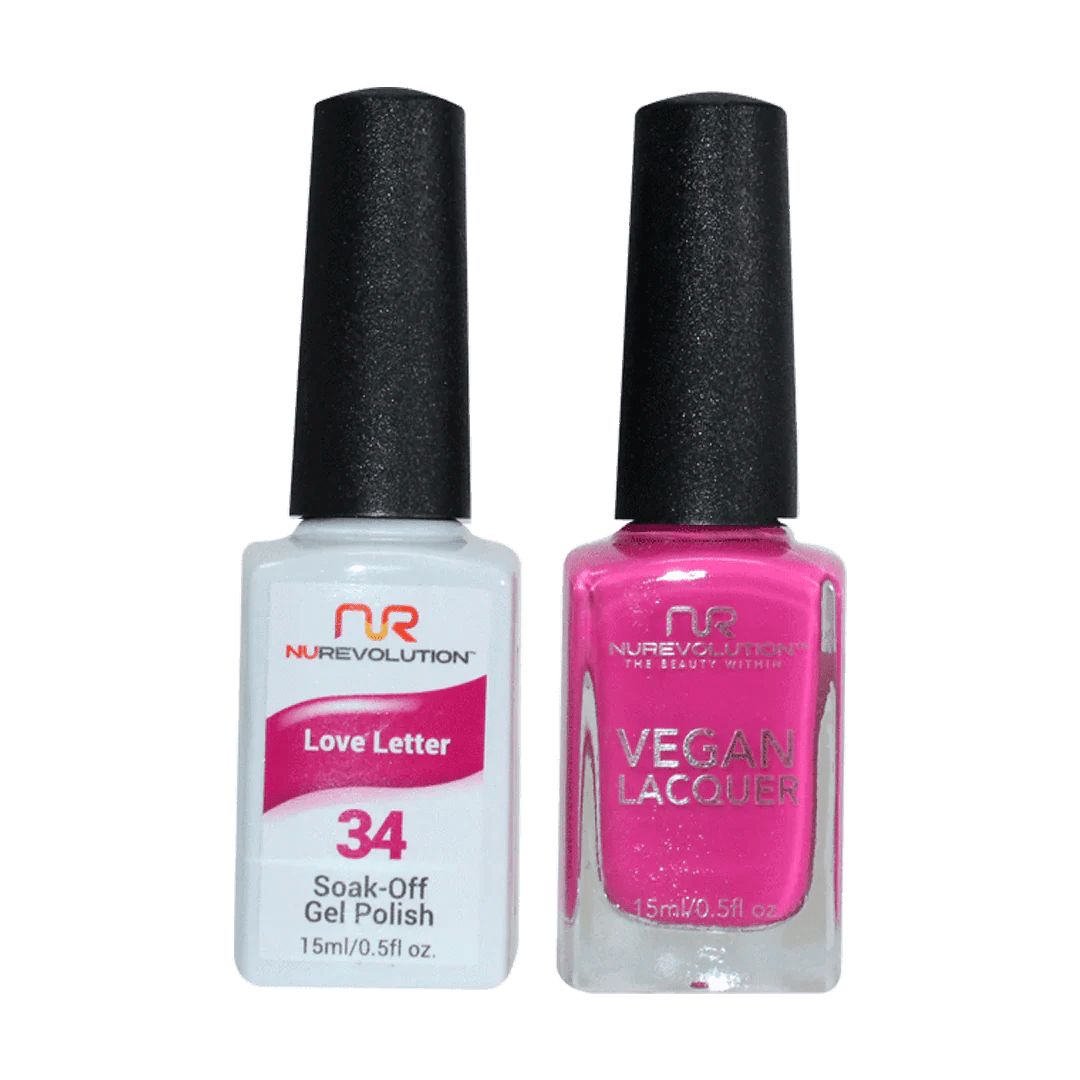 NuRevolution Trio Duo Gel &amp; Lacquer 034 Love Letter - EMOI SUPPLY