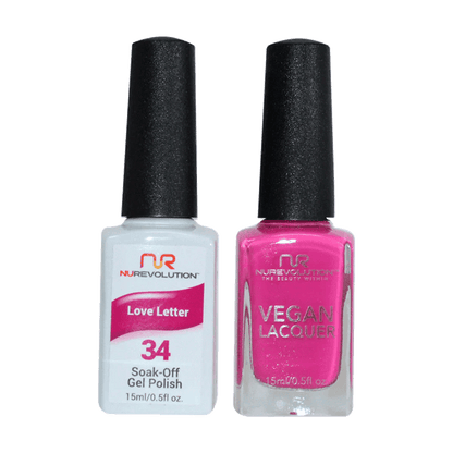 NuRevolution Trio Duo Gel &amp; Lacquer 034 Love Letter - EMOI SUPPLY