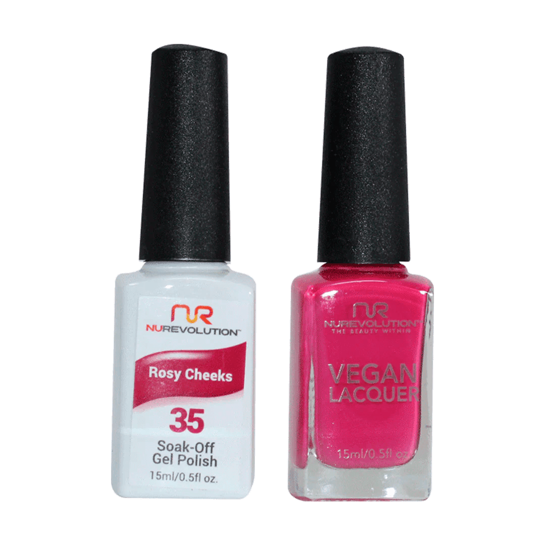 NuRevolution Trio Duo Gel &amp; Lacquer 035 Rosy Cheeks - EMOI SUPPLY