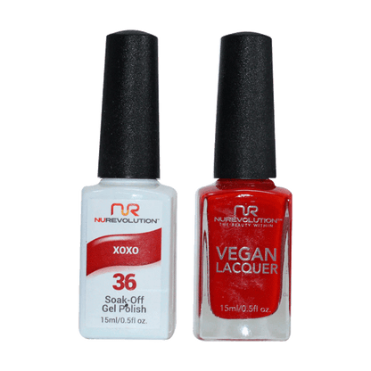 NuRevolution Trio Duo Gel &amp; Lacquer 036 XOXO - EMOI SUPPLY