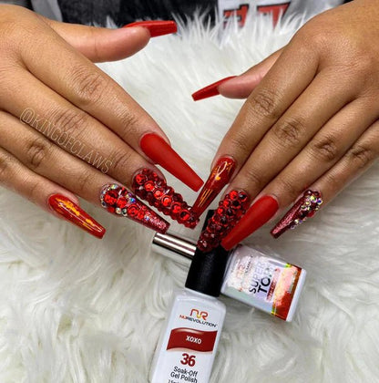 NuRevolution Trio Duo Gel &amp; Lacquer 036 XOXO - EMOI SUPPLY