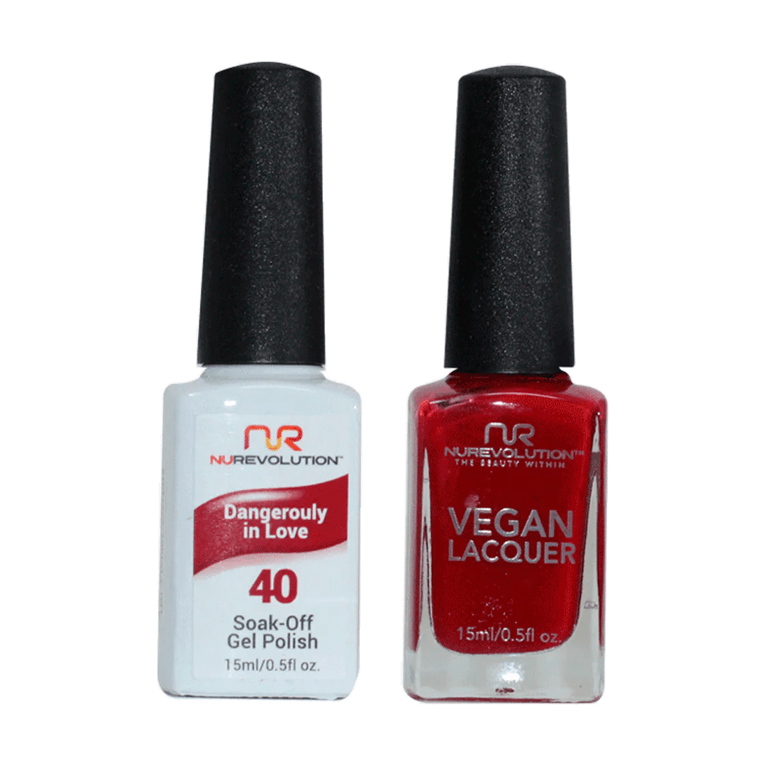 NuRevolution Trio Duo Gel &amp; Lacquer 040 Dangerously In Love - EMOI SUPPLY