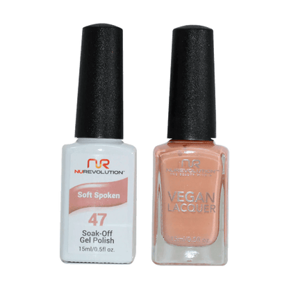NuRevolution Trio Duo Gel &amp; Lacquer 047 Soft Spoken - EMOI SUPPLY
