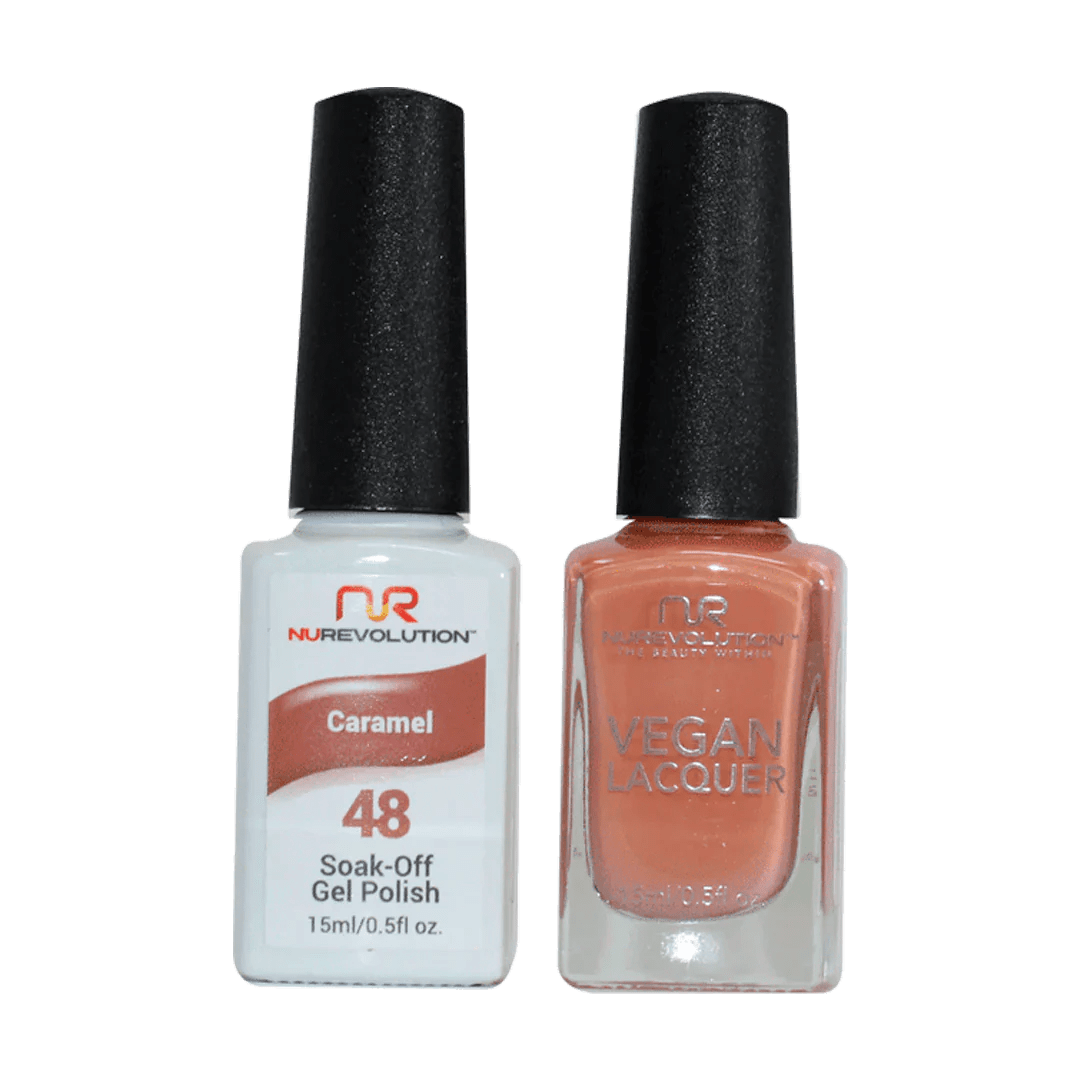 NuRevolution Trio Duo Gel &amp; Lacquer 048 Caramel - EMOI SUPPLY
