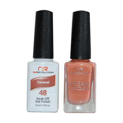 NuRevolution Trio Duo Gel &amp; Lacquer 048 Caramel - EMOI SUPPLY
