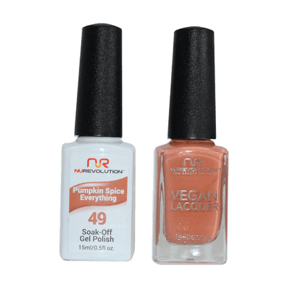 NuRevolution Trio Duo Gel &amp; Lacquer 049 Pumkin Spice - EMOI SUPPLY