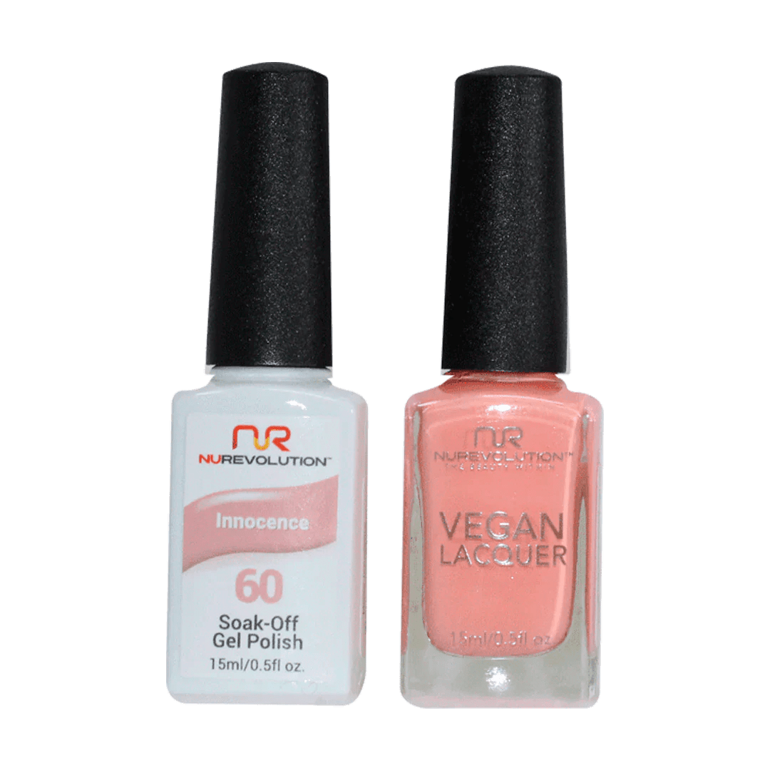 NuRevolution Trio Duo Gel &amp; Lacquer 060 Innocence - EMOI SUPPLY