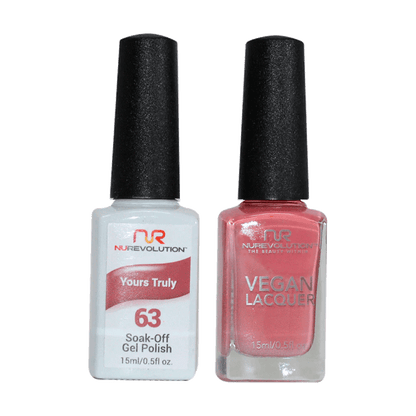 NuRevolution Trio Duo Gel &amp; Lacquer 063 Yours Truly - EMOI SUPPLY
