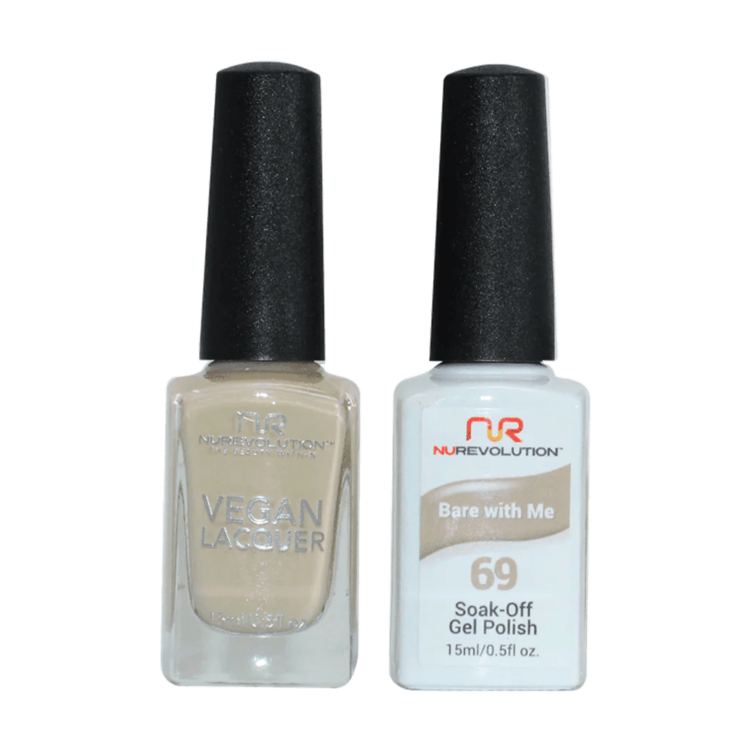 NuRevolution Trio Duo Gel &amp; Lacquer 069 Bare With Me - EMOI SUPPLY