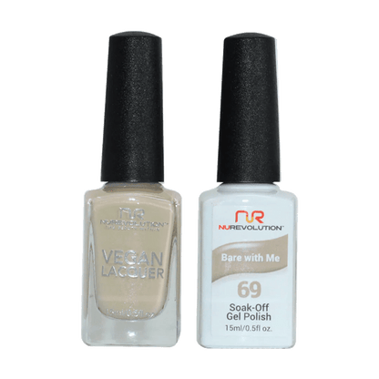 NuRevolution Trio Duo Gel &amp; Lacquer 069 Bare With Me - EMOI SUPPLY