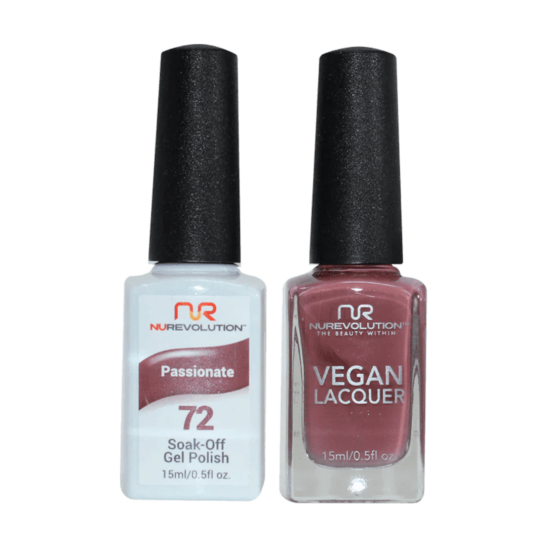 NuRevolution Trio Duo Gel &amp; Lacquer 072 Passionate - EMOI SUPPLY