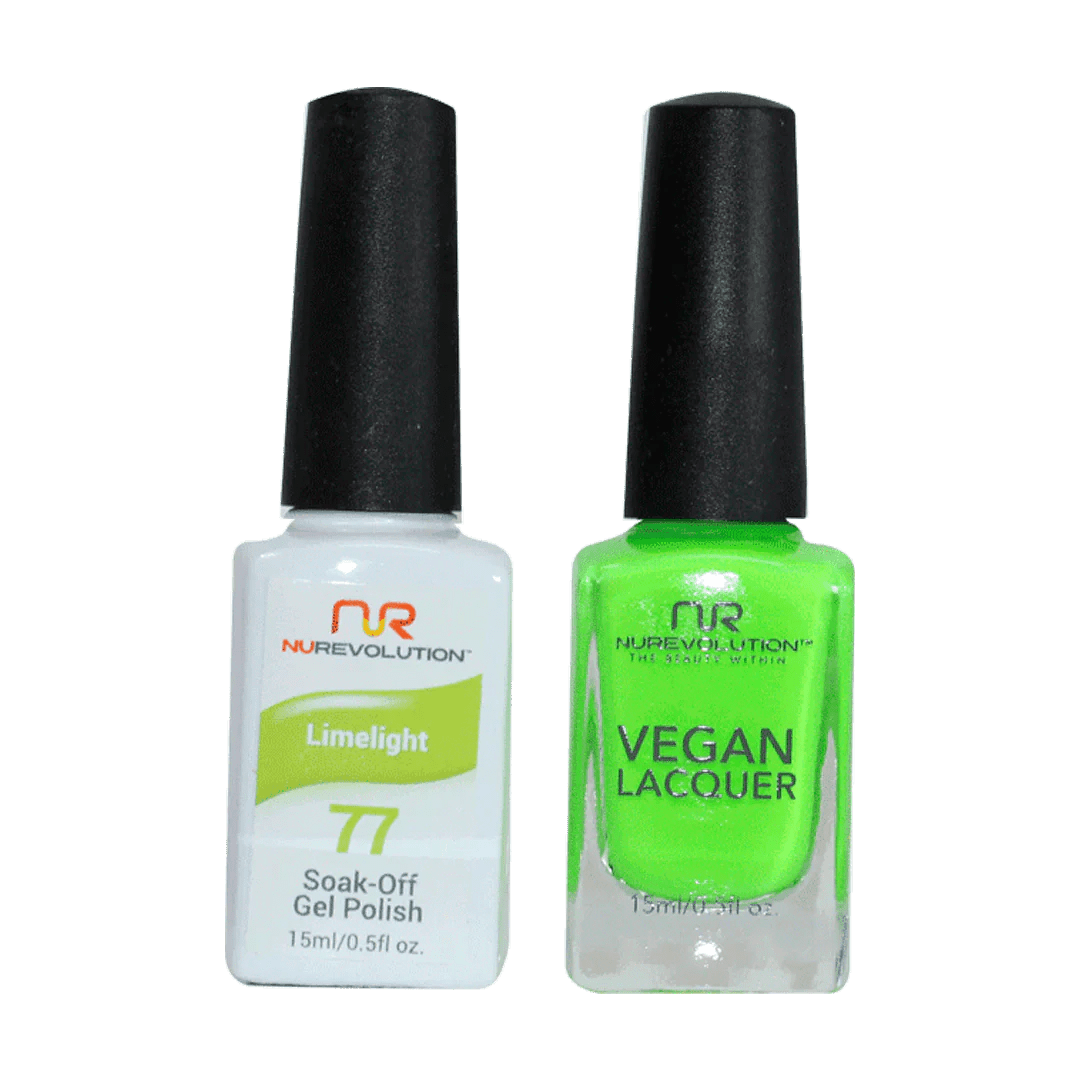 NuRevolution Trio Duo Gel &amp; Lacquer 077 Limelight - EMOI SUPPLY