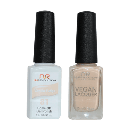 NuRevolution Trio Duo Gel &amp; Lacquer 081 Vanila Fudge - EMOI SUPPLY