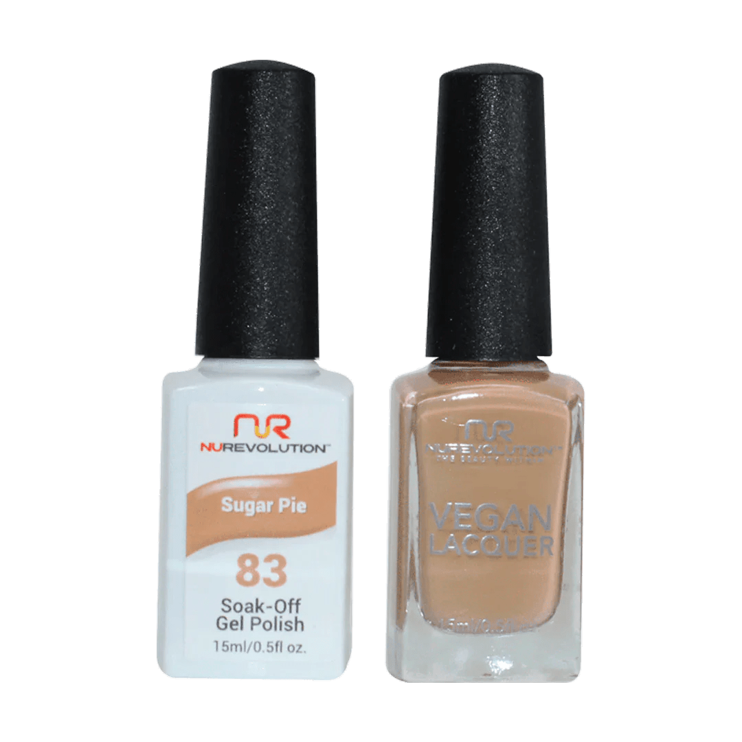 NuRevolution Trio Duo Gel &amp; Lacquer 083 Sugar Pie - EMOI SUPPLY