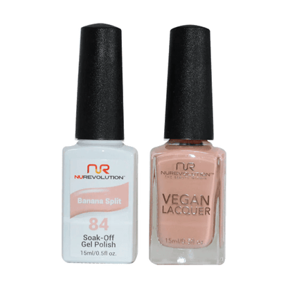 NuRevolution Trio Duo Gel &amp; Lacquer 084 Banana Split - EMOI SUPPLY