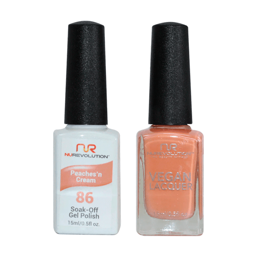 NuRevolution Trio Duo Gel &amp; Lacquer 086 Peaches n&