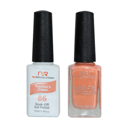 NuRevolution Trio Duo Gel &amp; Lacquer 086 Peaches n&