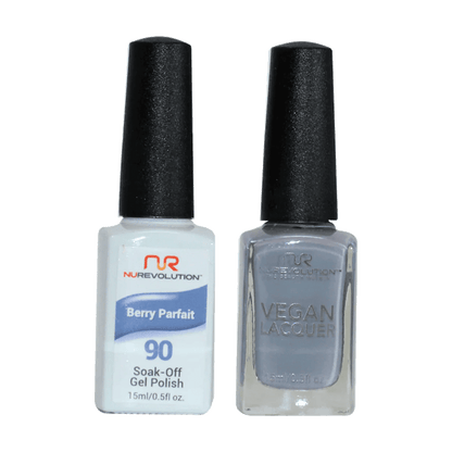 NuRevolution Trio Duo Gel &amp; Lacquer 090 Berry Parfait - EMOI SUPPLY