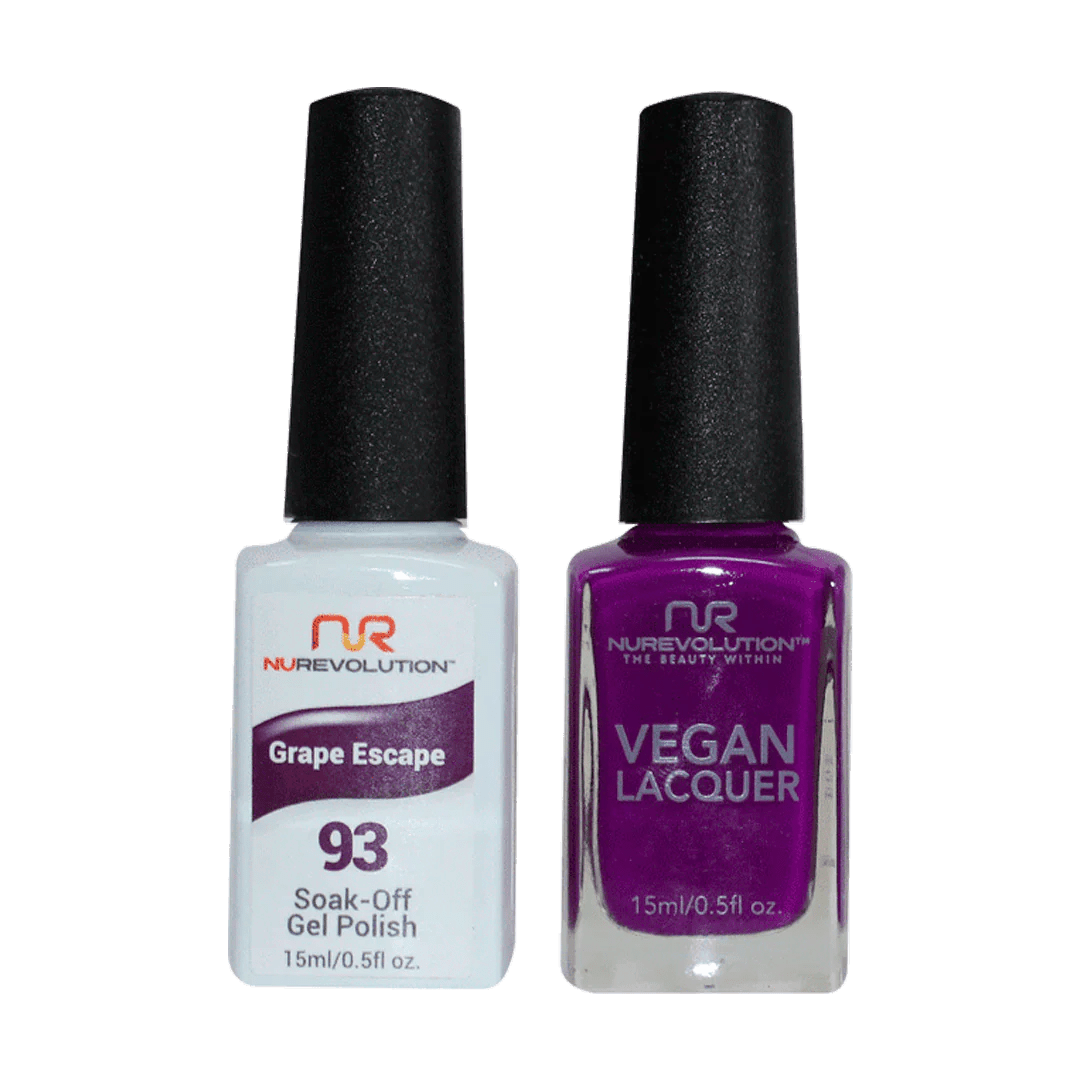 NuRevolution Trio Duo Gel &amp; Lacquer 093 Grape Escape - EMOI SUPPLY