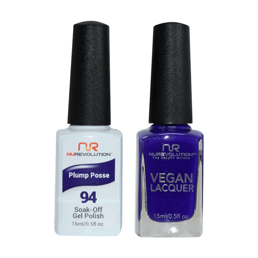 NuRevolution Trio Duo Gel &amp; Lacquer 094 Plum Posse - EMOI SUPPLY