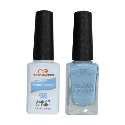 NuRevolution Trio Duo Gel &amp; Lacquer 098 Bikini Season - EMOI SUPPLY