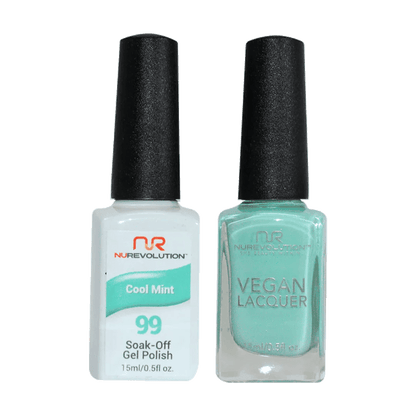 NuRevolution Trio Duo Gel &amp; Lacquer 099 Cool Mint - EMOI SUPPLY