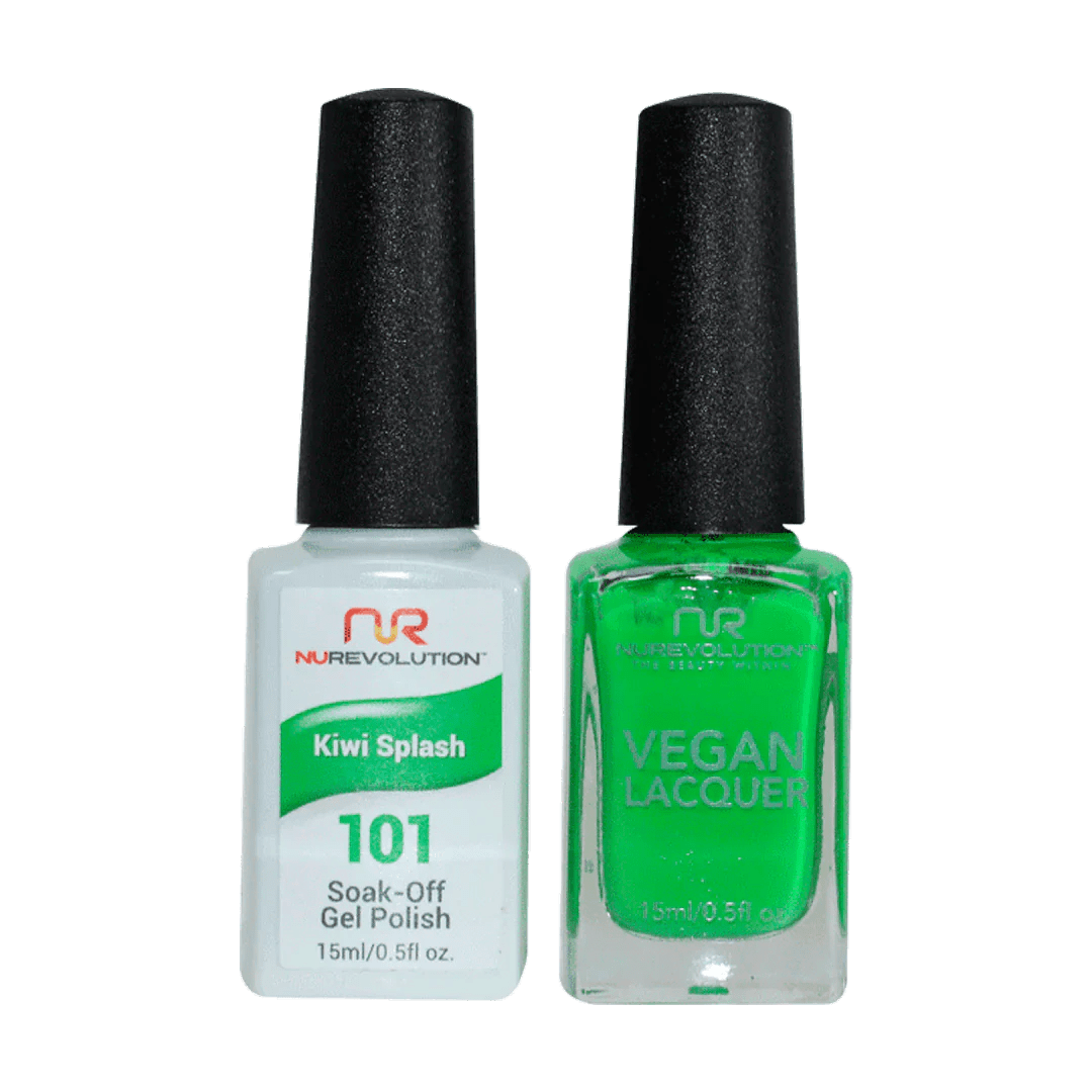 NuRevolution Trio Duo Gel &amp; Lacquer 101 Kiwi Splash - EMOI SUPPLY