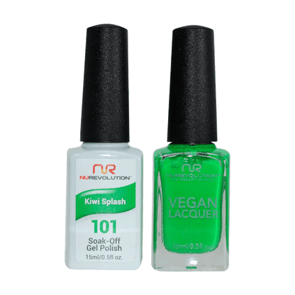 NuRevolution Trio Duo Gel &amp; Lacquer 101 Kiwi Splash - EMOI SUPPLY