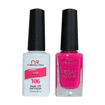 NuRevolution Trio Duo Gel &amp; Lacquer 106 Lush - EMOI SUPPLY