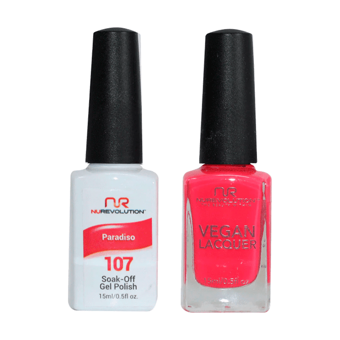 NuRevolution Trio Duo Gel &amp; Lacquer 107 Paradise - EMOI SUPPLY