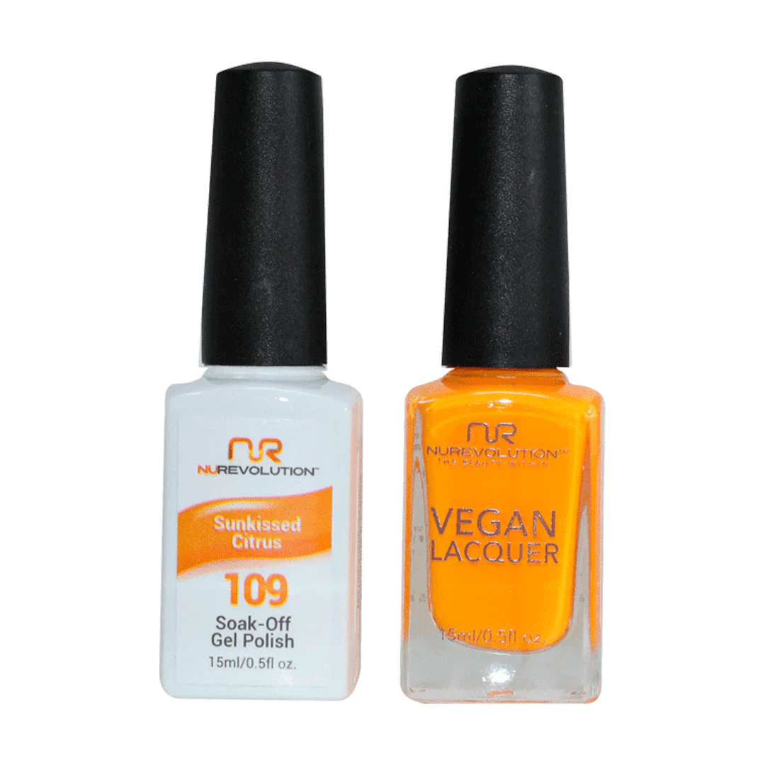 NuRevolution Trio Duo Gel &amp; Lacquer 109 Sunkissed Citrus - EMOI SUPPLY