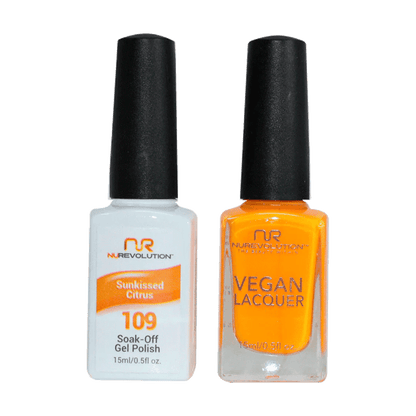 NuRevolution Trio Duo Gel &amp; Lacquer 109 Sunkissed Citrus - EMOI SUPPLY