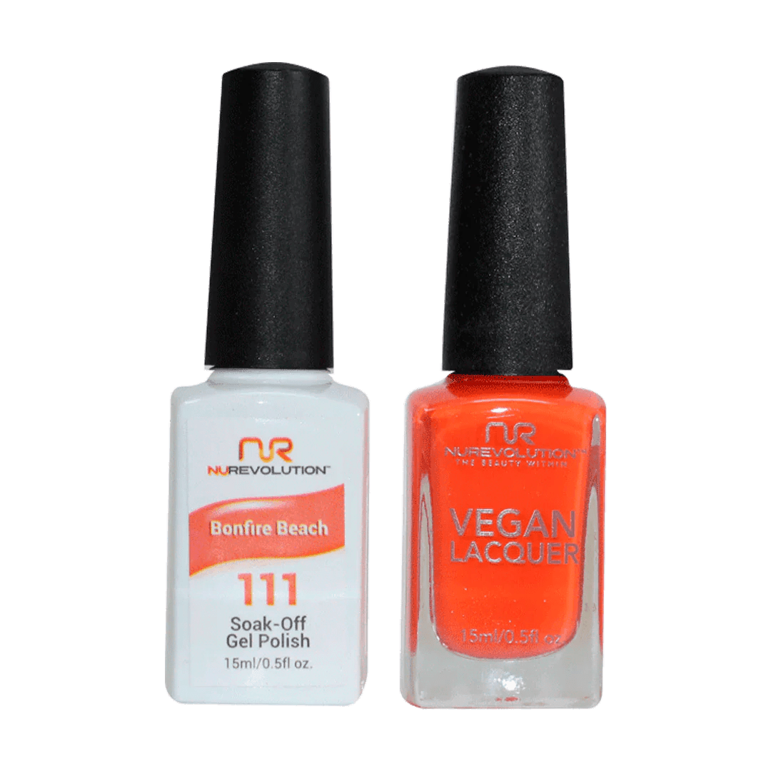 NuRevolution Trio Duo Gel &amp; Lacquer 111 Bonfire Beach - EMOI SUPPLY